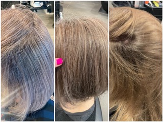 Ich will meine Naturhaarfarbe zurück. Von Grau zur eigentlichen Haarfarbe zurück.